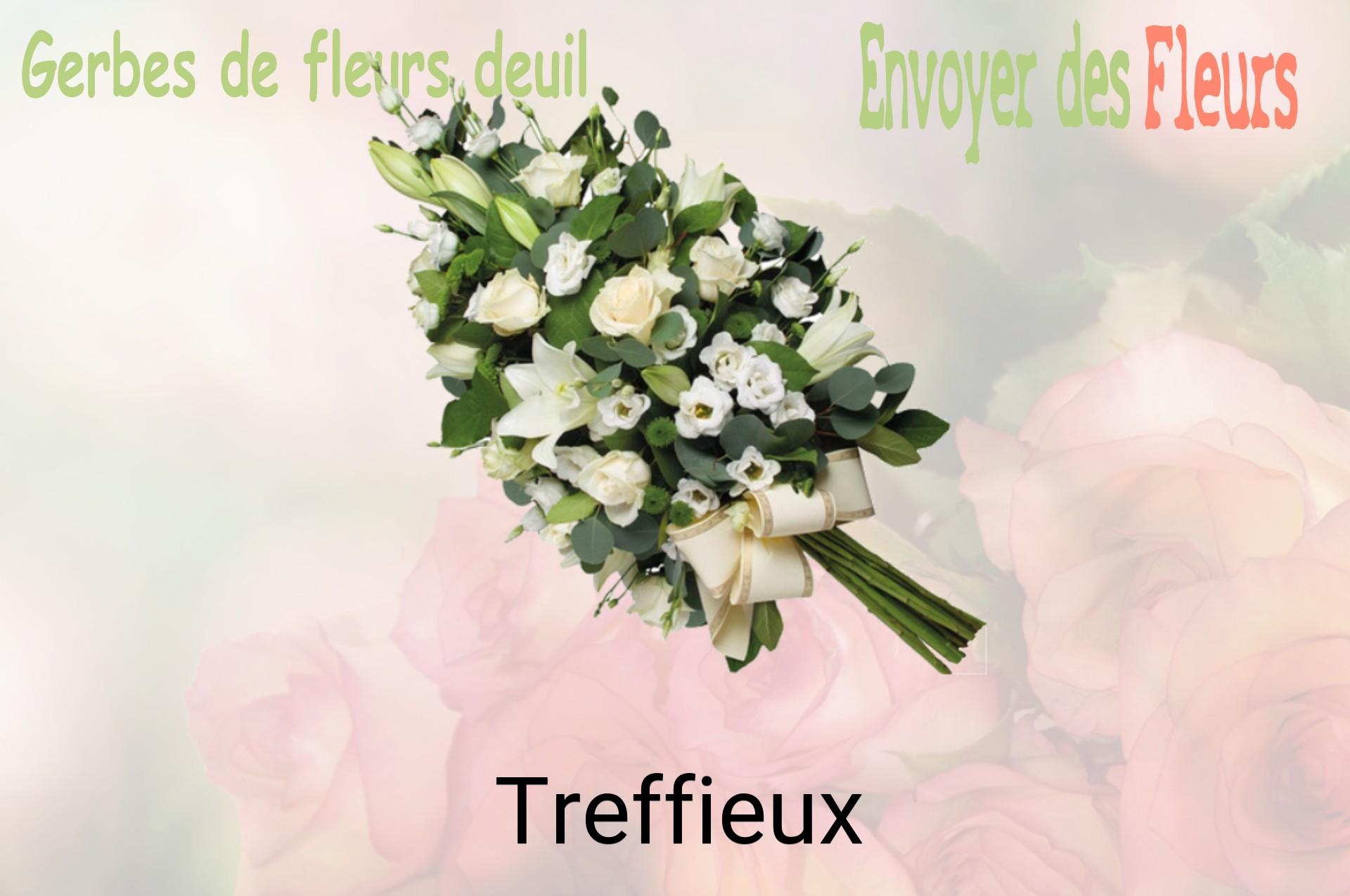 Gerbe de fleurs de deuil livrée à Treffieux
